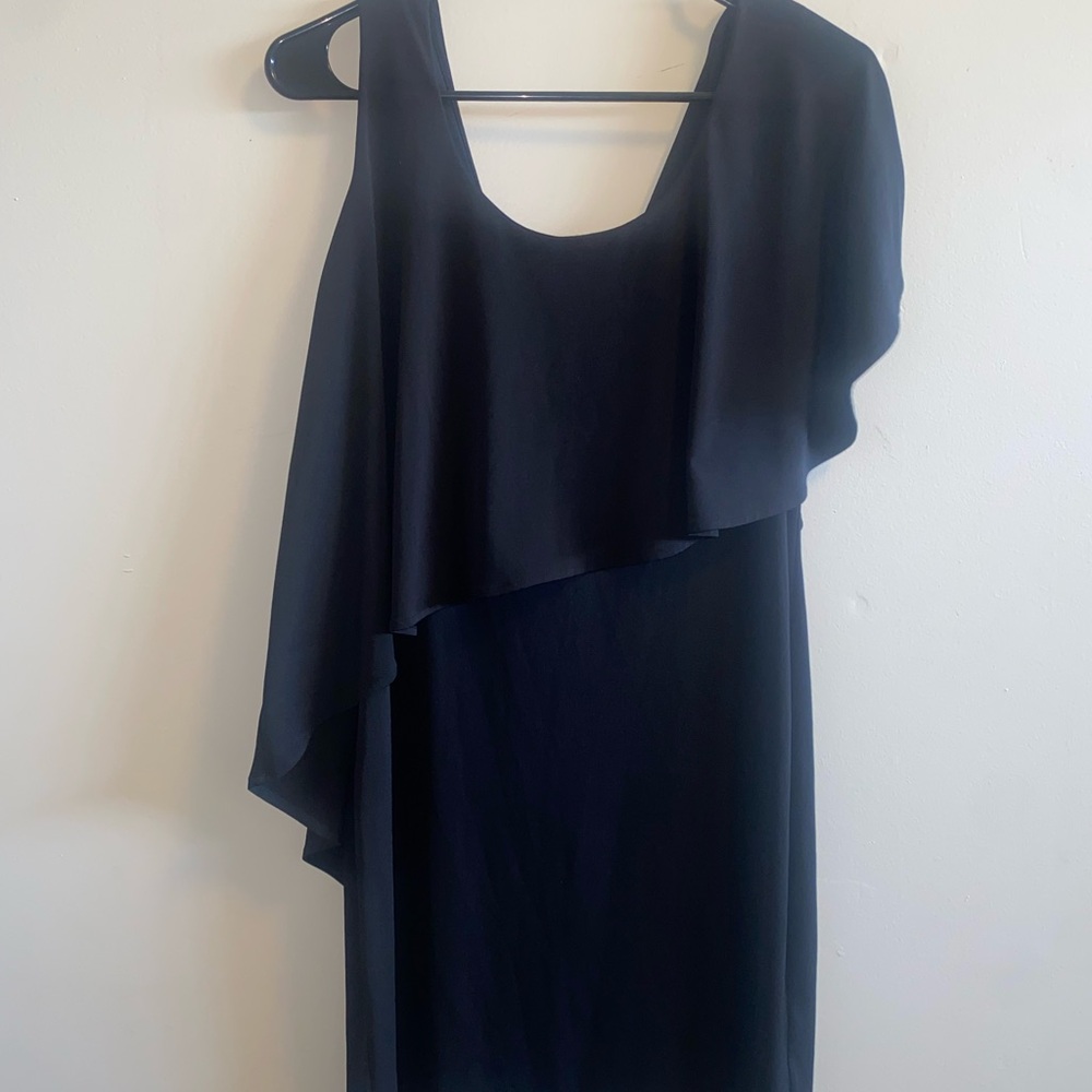 Calvin Klein Black Asymmetrical Dress